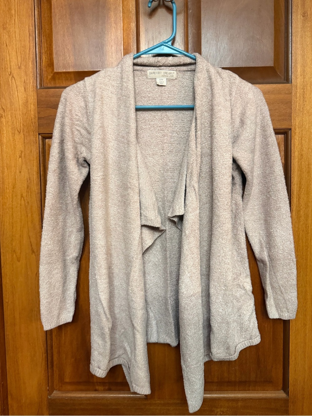 Barefoot Dreams Cozy Chic Lite 8/10 Beige Open Cardigan
